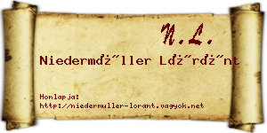 Niedermüller Lóránt névjegykártya